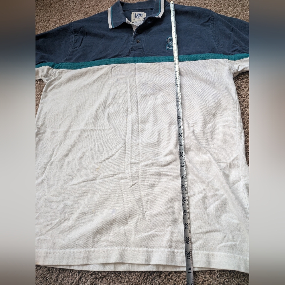 Vintage Lee Sport Seattle Mariners Polo Shirt Large - Picture 9 of 12